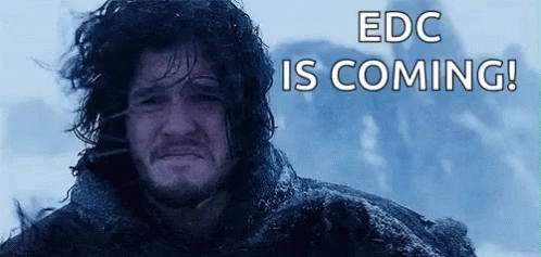 Man Standing in Snow Edc Is Coming