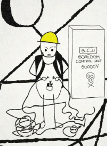 Man Standing Next to Box Saying BCU