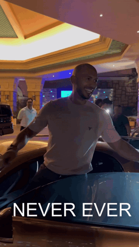 Man Standing Next To Car Never Ever GIF