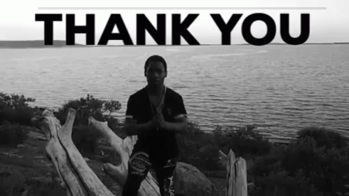 Man Standing Next to Water Thank You