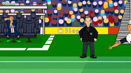 Man Standing on Soccer Field Saying Slap