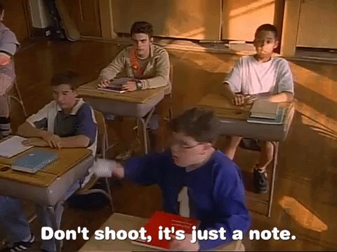 Man Stop His Classmate Talking Zip Your Yap GIF