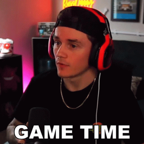 Man Streaming Game Time GIF