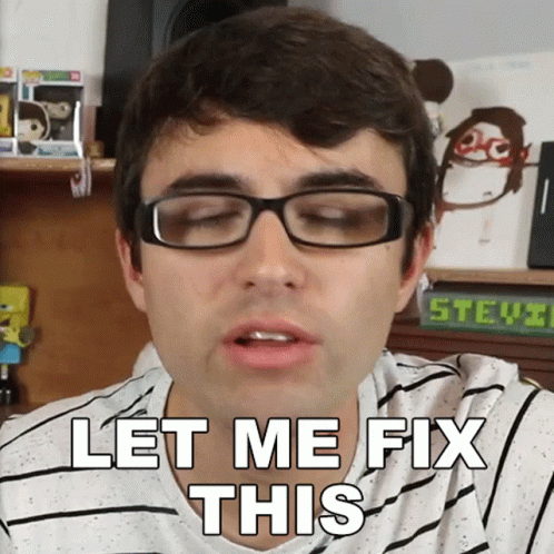 Man Striped Shirt Glasses Let Me Fix This