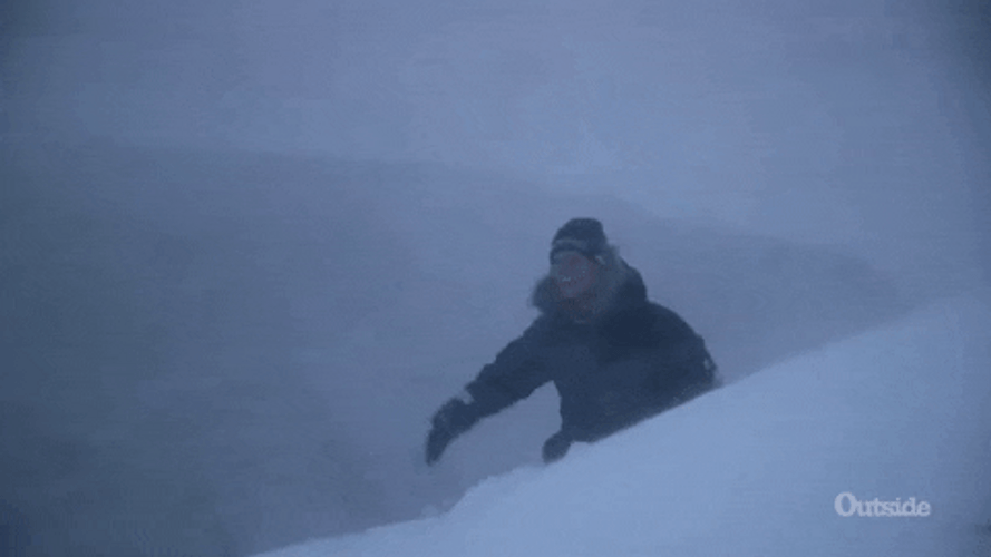 Man Struggling To Walk In Snow Storm GIF