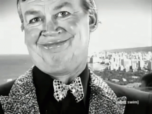 Man Suit Bow Tie Smiling Adult Swim GIF