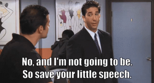 Man Suit Says: No and I'm Not Going to Be So Save Your Little Speech