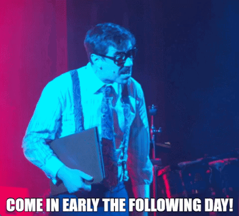Man Suit Suspenders Holding Book Come In Early GIF