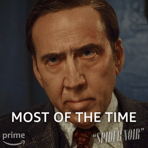 Man Suit Tie Most Of The Time Spider Noir GIF