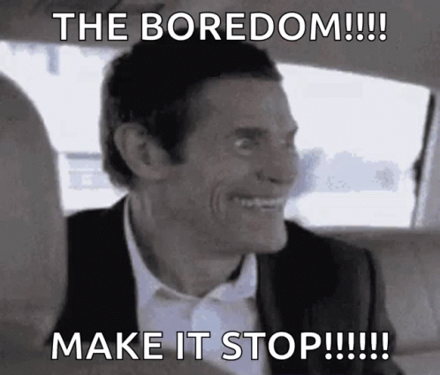 Man Suit Tie Smiling Boredom Make It Stop GIF