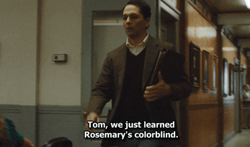 Man Suit Tom We Learned Rosemary's Color Blind
