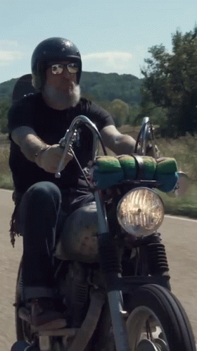 Man Sunglasses Helmet Riding Motorcycle