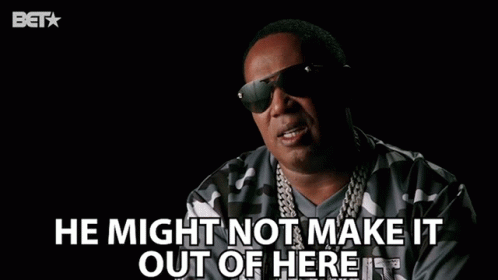 Man Sunglasses Says He Might Not Make It GIF