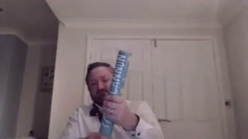 Man Surprise Confetti Cannon Pop GIF
