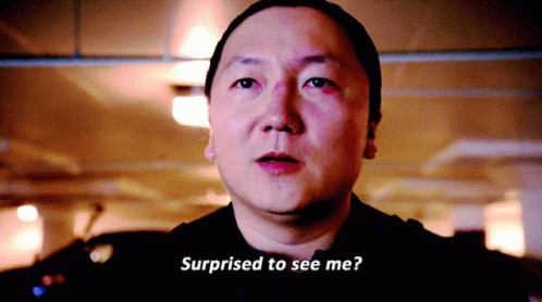 Man Surprised To See Me In Front Of Dark Background GIF