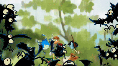 Man Surrounded by Birds With Big Eyes