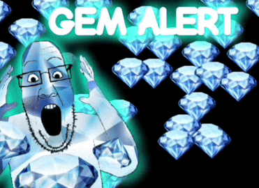 Man Surrounded By Diamonds Gem Alert GIF
