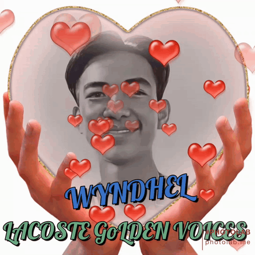 Man Surrounded By Red Hearts Wyndhel Lacoste Golden Voices