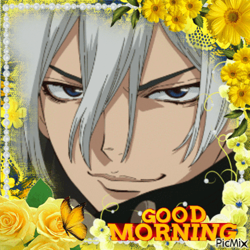 Man Surrounded by Yellow Flowers Says Good Morning Picmix