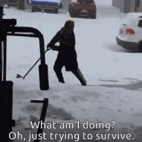Man Surviving Slippering GIF