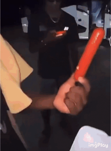 Man Swallowing Huge Glizzy Hotdog GIF