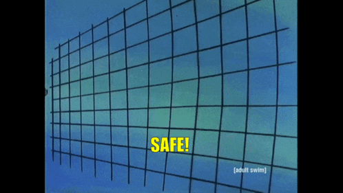 Man Swimming in Pool Saying Safe