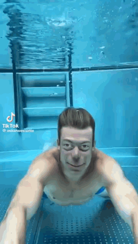 Man Swimming Underwater
