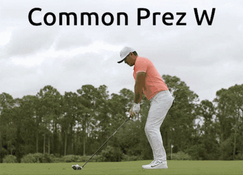 Man Swinging Golf Club Common Prez W