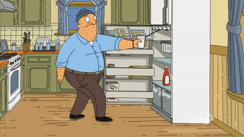 Man Taking Item Out of CBS Refrigerator