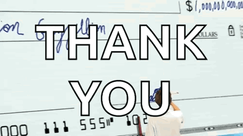 Man Taking Picture Of Thank You Check GIF