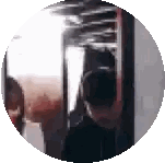 Man Taking Selfie In Bus Mirror