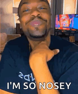 Man Taking Selfie Saying Nosey