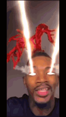 Man Taking Selfie With Dragon Statue On Head GIF