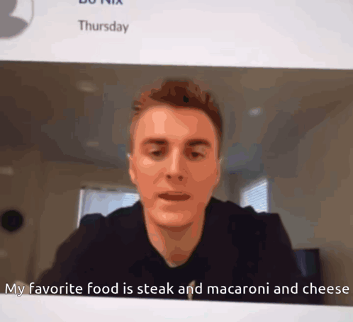 Man Talking About Favorite Food