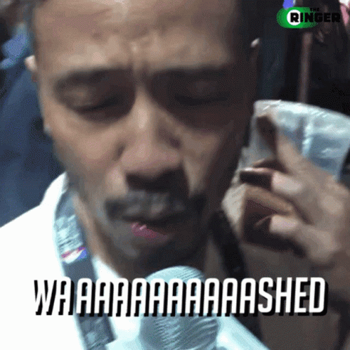Man Talking Into Microphone Waaa Waaashed
