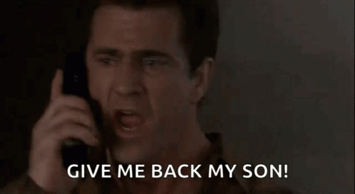 Man Talking on Cell Phone Asking for Son