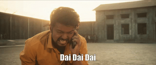 Man Talking on Cell Phone Dai Dai Dai