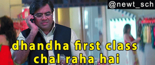 Man Talking on Cell Phone Dhanda First Class