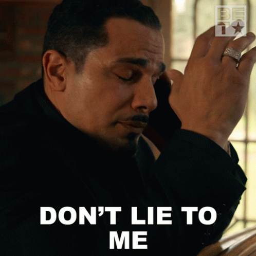 Man Talking on Cell Phone Do Not Lie