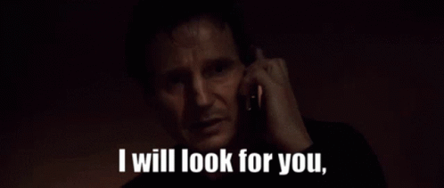 Man Talking on Cell Phone I Will Find You and Cash App Gou