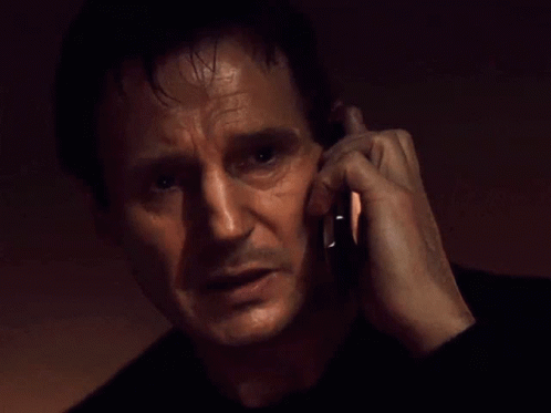 Man Talking on Cell Phone Saying And I Will BBQ You