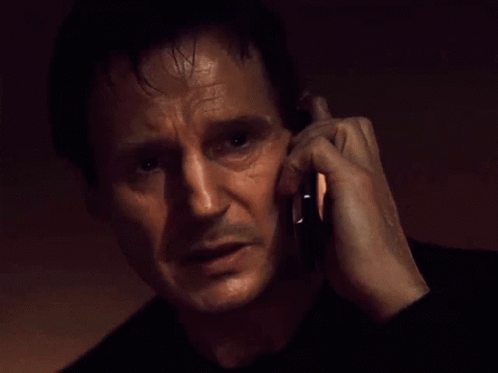 Man Talking on Cell Phone Saying And I Will Eat You