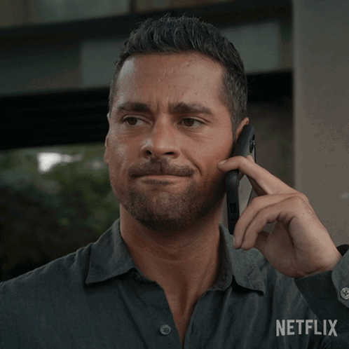 Man Talking on Cell Phone Saying Damn It