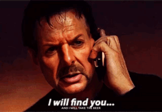 Man Talking On Cell Phone Saying I Will Find You GIF