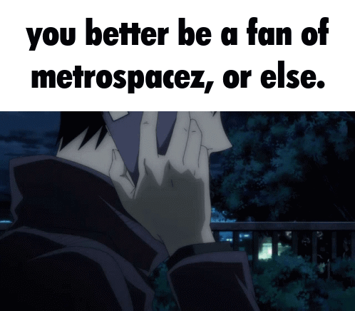 Man Talking on Cell Phone Saying You Better Be a Fan of Metrospacez or Else