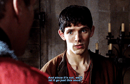 Man Talking to Another Man Saying And Since It's Not We'll Let It Go Just This Once