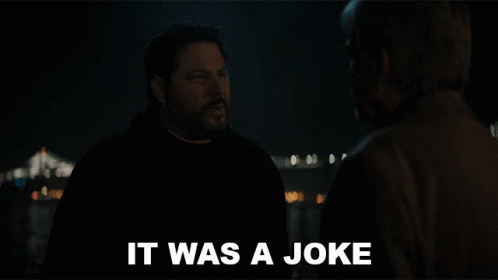 Man Talking to Another Man Saying It Was a Joke