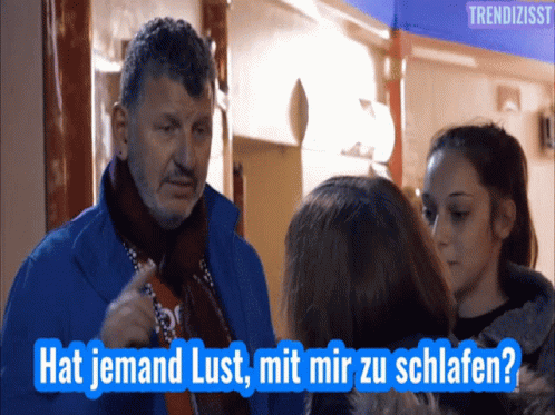Man Talking to Girl Hat Jemand Lust Mit Mir Zu Schlafen