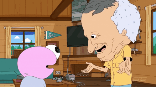 Man Talking To Pink Boss Monster GIF
