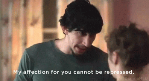 Man Talking To Woman My Affection For You Cannot Be Repressed GIF
